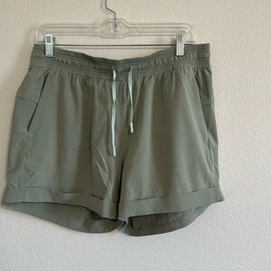 Lululemon shorts. Dusty green. Drawstring. Size 10